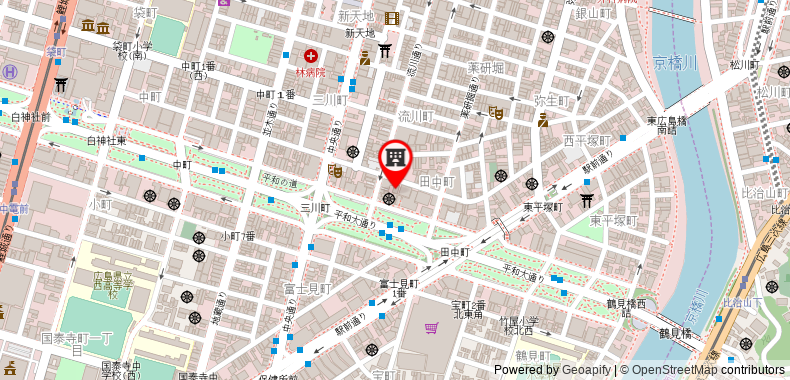 Bản đồ đến Khách sạn 28 Hiroshima