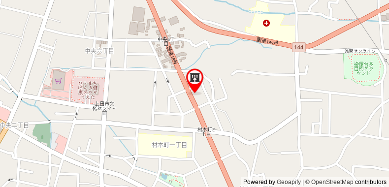 Bản đồ đến Khách sạn Route Inn Ueda-Kokudo 18Gou