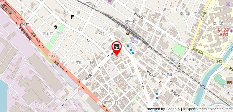 Bản đồ đến Khách sạn OYO Business Mitsuya Ube