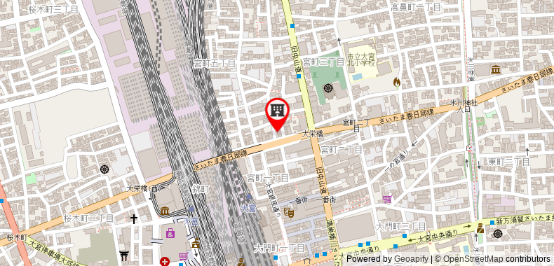 Bản đồ đến Khách sạn Super Premier Saitama Omiyaeki Higashiguchi