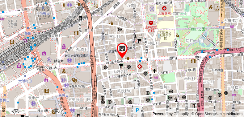 Bản đồ đến Khách sạn Osaka Tokyu REI