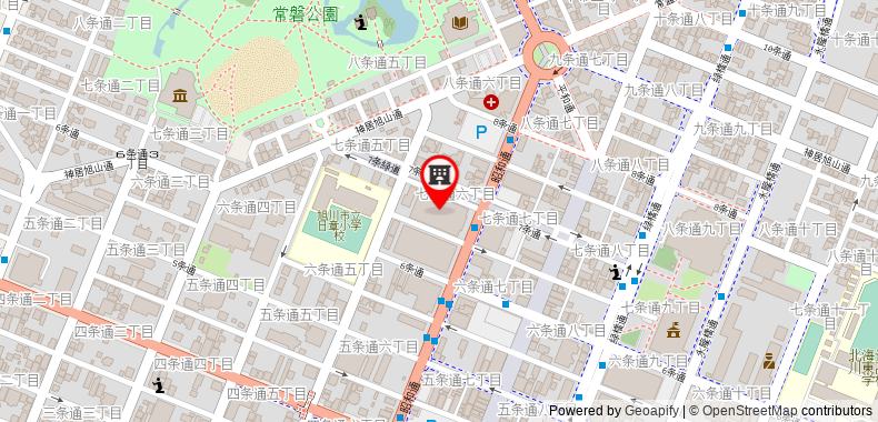 Bản đồ đến Khách sạn Art Asahikawa