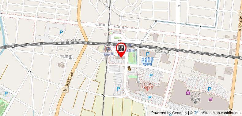 Toyoko Inn Shin-takaoka-eki Shinkansen Minami-guchi on maps