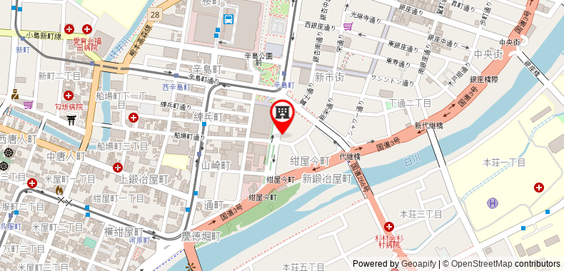 Bản đồ đến Khách sạn Mitsui Garden Kumamoto