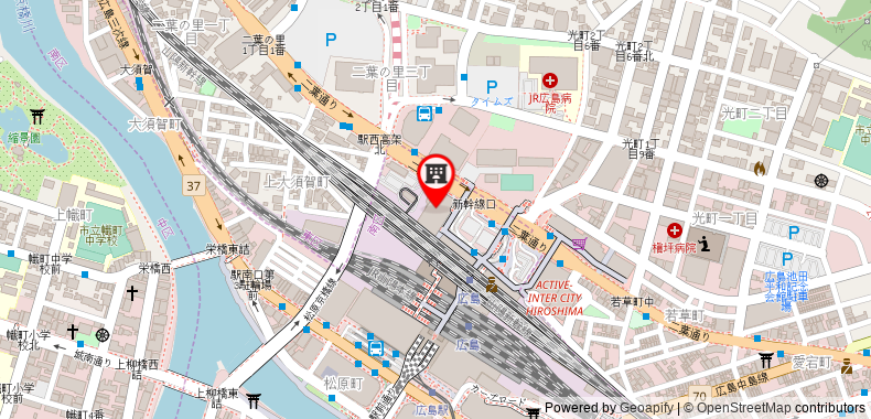 Bản đồ đến Khách sạn Granvia Hiroshima