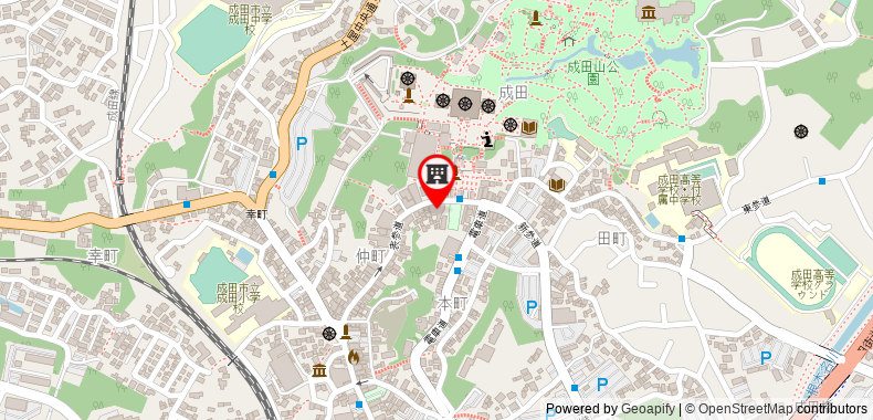 在地图上查看成田山門前旅館若松本店