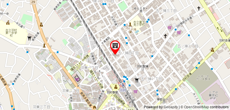 在地图上查看東京羽村站前利夫馬克斯經濟型酒店