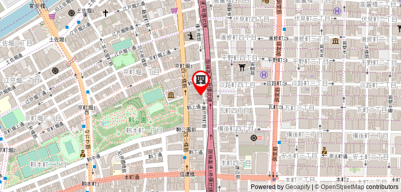 Bản đồ đến Khách sạn androoms Osaka Hommachi