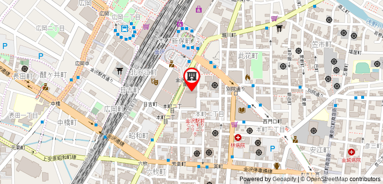 Bản đồ đến Khách sạn Nikko Kanazawa