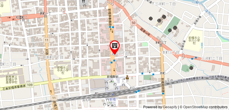 Bản đồ đến Khách sạn Comfort Maebashi