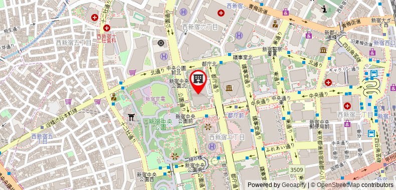 Bản đồ đến Hyatt Regency Tokyo