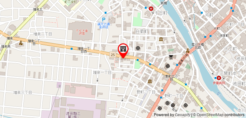 在地图上查看47平方米1臥室公寓(金澤) - 有1間私人浴室