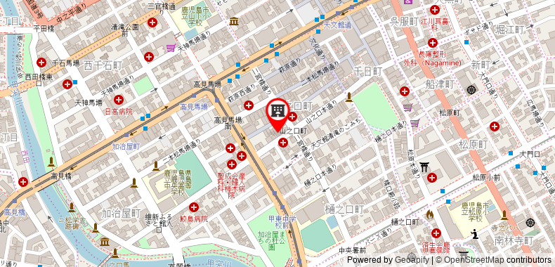 Bản đồ đến Khách sạn Lexton Kagoshima