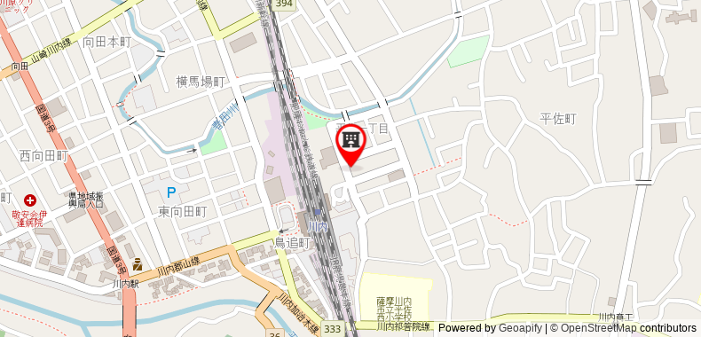 Bản đồ đến Toyoko Inn Satsuma Sendai-Eki Higashi-Guchi