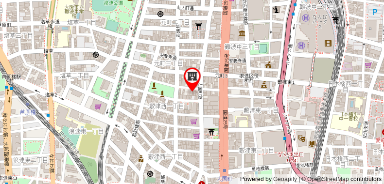 Bản đồ đến Sakimoto Residence Namba Minami