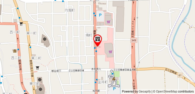 Bản đồ đến Khách sạn Business Shiobara