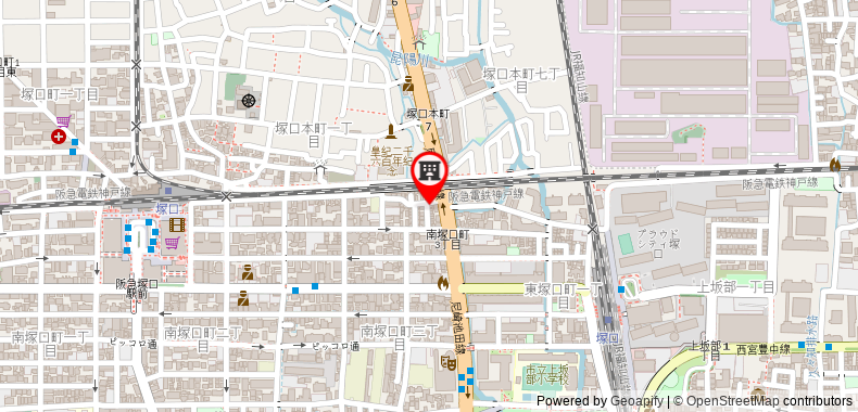  5-minute  Osaka  Umeda,  Japanese  houseTRA on maps