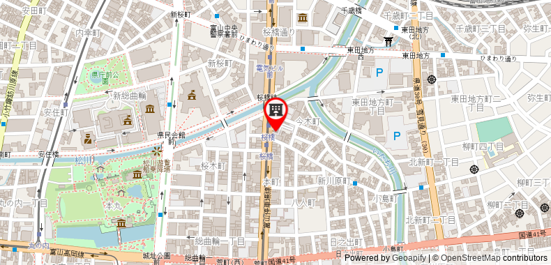 Bản đồ đến Khách sạn Toyama Manten