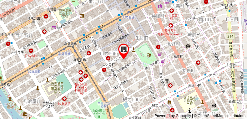 Bản đồ đến Khách sạn Kagoshima Plaza Tenmonkan