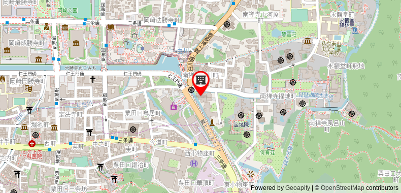 在地图上查看京都南禪寺八千代旅館