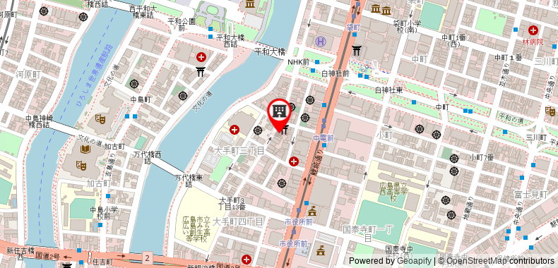 Bản đồ đến Khách sạn Kasuga Ryokan