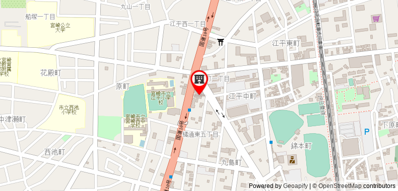 Miyazaki Daiichi Hotel on maps