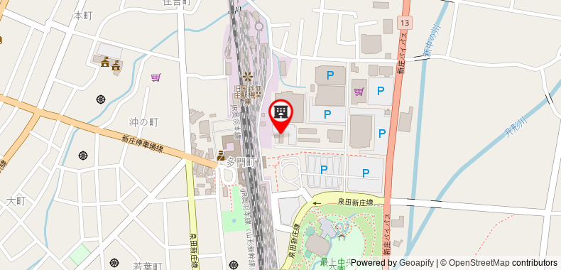 Hotel Route Inn Shinjyo Ekimae on maps
