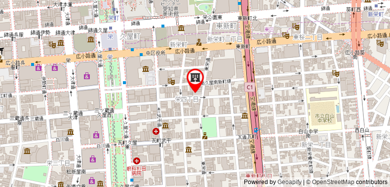 Bản đồ đến Khách sạn APA Nagoya-Sakae