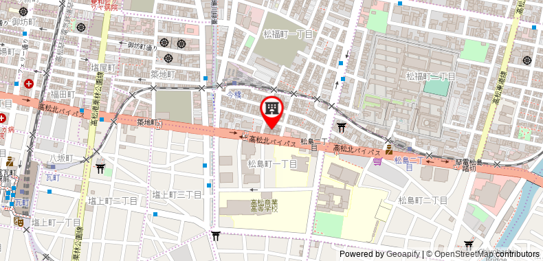Bản đồ đến Alphabed Takamatsu Kawaramachi EAST no. 602