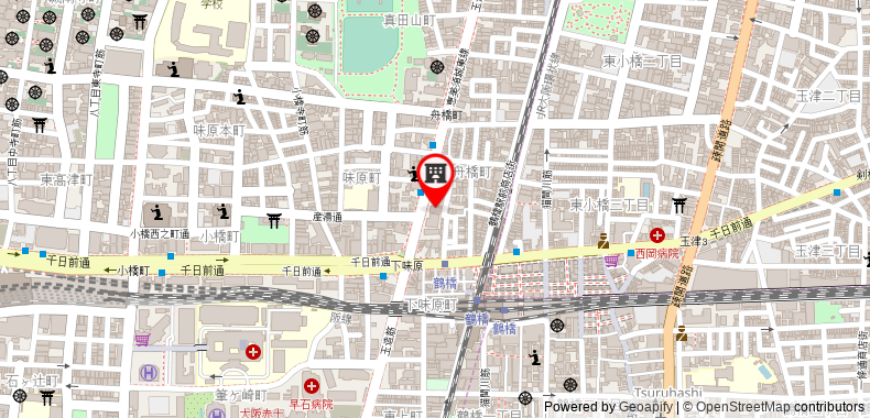 Bản đồ đến Toyoko Inn Osaka Tsuruhashi Ekimae
