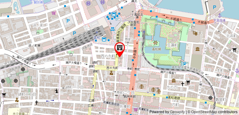 在地图上查看高松站前超級旅館