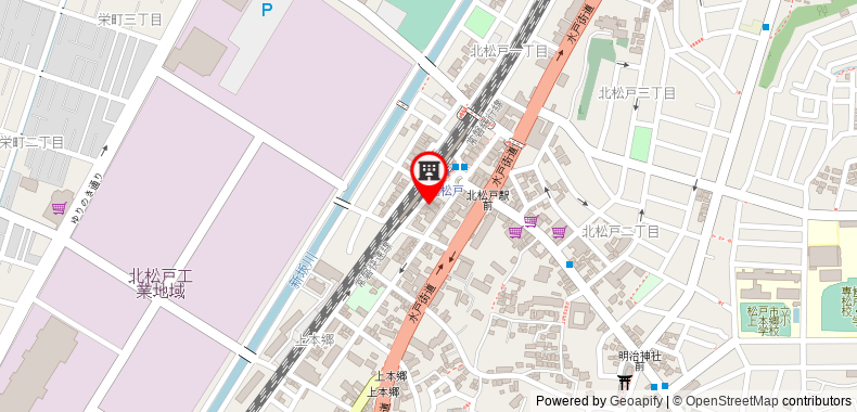在地图上查看露櫻酒店北松戸站前店