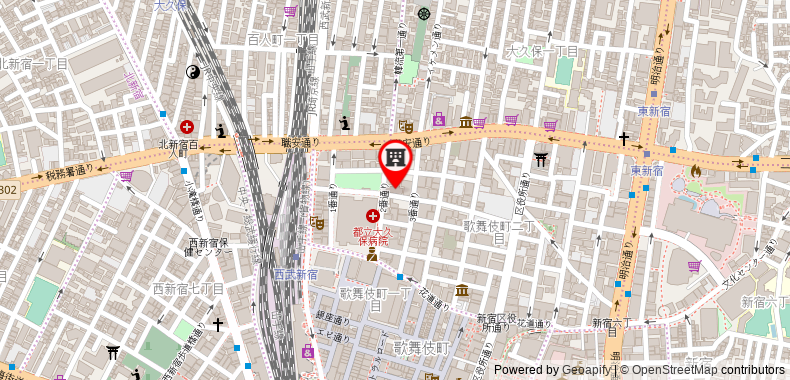 Bản đồ đến Khách sạn Premier -CABIN - Shinjuku