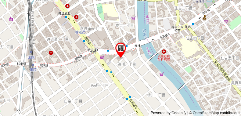 在地图上查看APA酒店 - 福岡渡邊通站前EXCELLENT