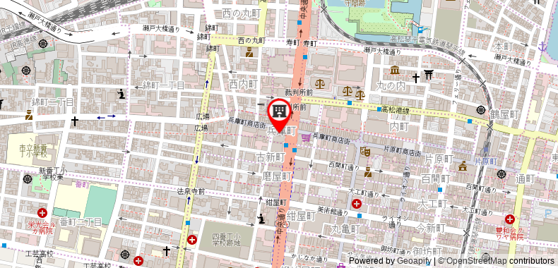 在地图上查看高松東急REI酒店