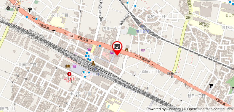 Bản đồ đến Khách sạn Ichikawa Grand