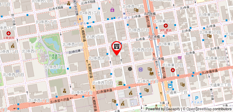 在地图上查看札幌十字酒店