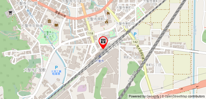 在地图上查看APA酒店 - 加賀大聖寺站前