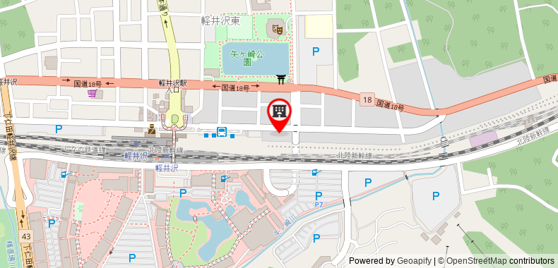 在地图上查看APA酒店 - 輕井澤站前輕井澤莊