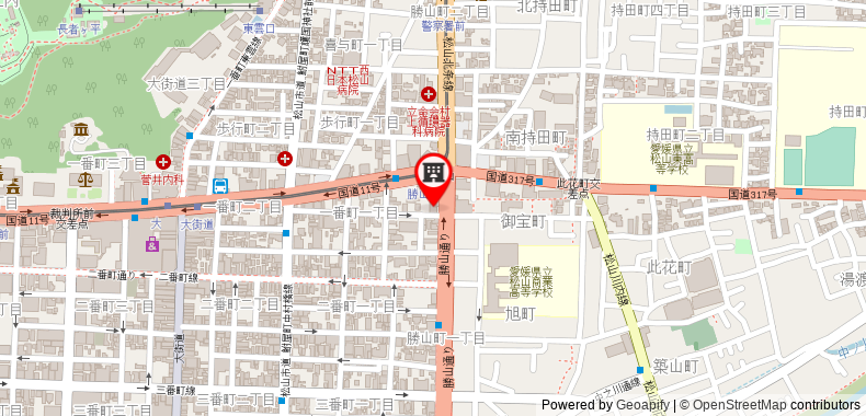 Bản đồ đến Khách sạn Smile Matsuyama