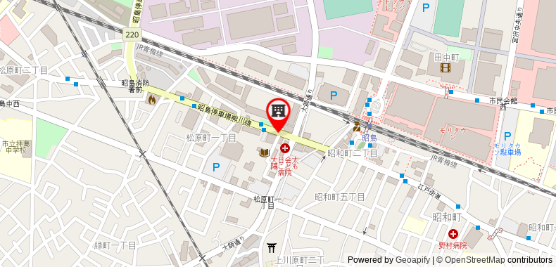 Bản đồ đến Toyoko Inn Tokyo Akishimaeki Minamiguchi