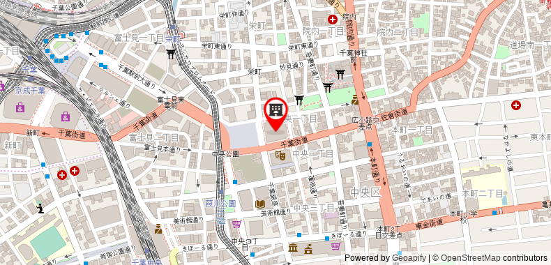 Bản đồ đến Khách sạn Mitsui Garden Chiba