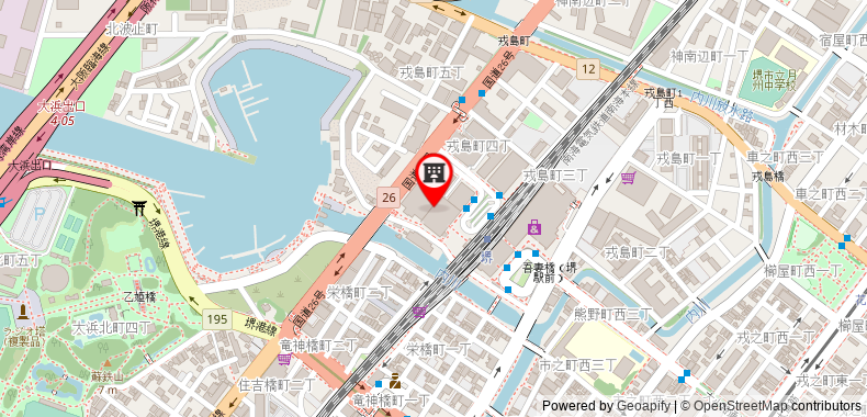 在地图上查看大阪堺市麗都大酒店