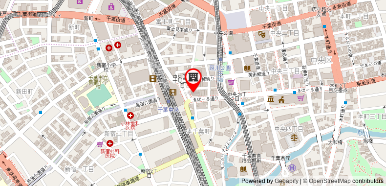 在地图上查看大和ROYNET酒店 - 千葉中央