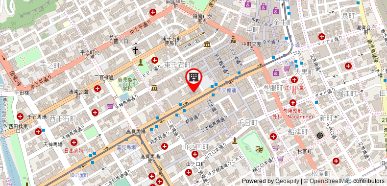Bản đồ đến Khách sạn Henn na Kagoshima Tenmonkan