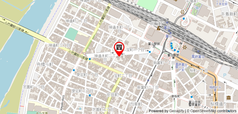 Bản đồ đến Toyoko Inn Toyama-eki Sinkansen-guchi No.1