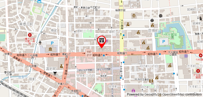 Bản đồ đến Khách sạn ART Oita