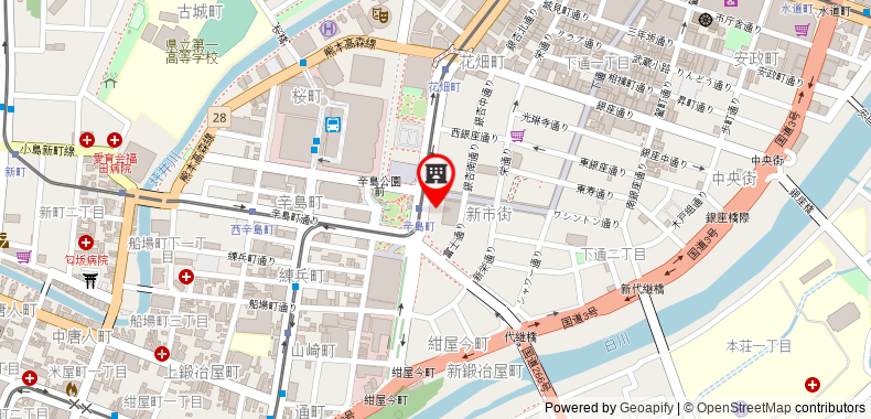 Bản đồ đến Khách sạn Kumamoto Tokyu REI