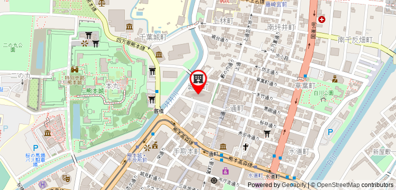 在地图上查看熊本城酒店
