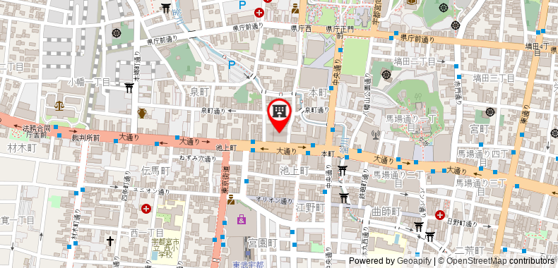 Bản đồ đến Khách sạn Utsunomiya Tobu Grande